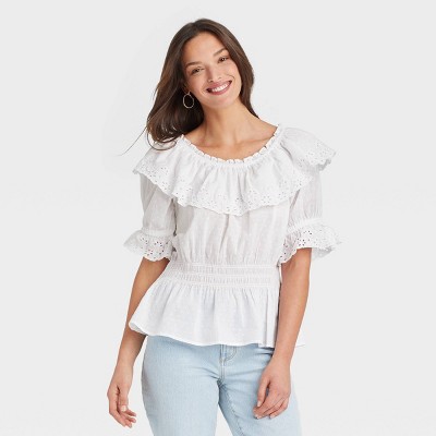 fancy white blouses for ladies