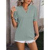 Women's Short Sleeve V Neck T Shirts Trendy Casual Spring Tops Summer Fashion Tees Basic Clothes - 4 of 4