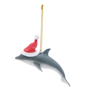Beachcombers Dolphin with Santa Hat Ornament - 1 of 1