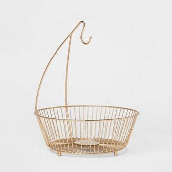 Delavan Collection Metal Wire Fruit Basket with Banana Hanger Gold - Threshold™
