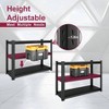 36 Inch Garage Shelves Heavy Duty Steel Metal Adjustable Utility Storage Rack 3 Tier Black 1200Lbs Capacity - 4 of 4
