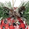 Northlight 5.5" Black and Red Buffalo Plaid Snowflake Christmas Ball Ornament - image 4 of 4