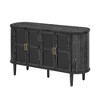 Okak Sideboard Cabinet, Bufft Cabinet with 4 Glass Doors and 4 Shelves, Storage Cabinet for Living Room, Dining Room, Kitchen, Black - 4 of 4