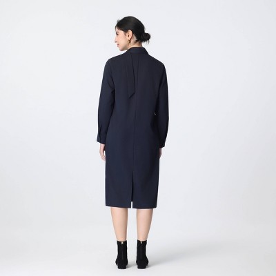 Женские платья A New Day Women's Long Sleeve Scarf Midi A-Line Dress - A New Day™ Dark Blue L — фото 2
