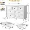 Acekool 5-Drawer Grey Dresser, Modern Farmhouse Tall Chest with Wide Handles, Storage Organizer for Bedroom, Living Room - 2 of 4