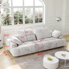 86.6" Suede Modern 2-Seater Sofa with Increased Sitting Height - 2 of 4