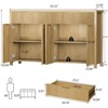 Gikpal 55’’ Modern Fluted Sideboard Cabinet, Entryway Table, Wooden Dresser for Bedroom with 2 Drawers & 2 Adjustable Shelves, Dining Room, Kitchen - 2 of 4