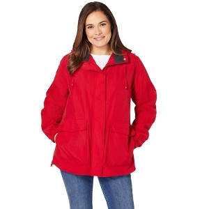 Woman Within Plus Size Fleece-Lined Taslon Jacket - 1 of 4