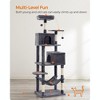 61"/75.2"H Cat Tree Cat Tower for Indoor Cats, Plush Multi-Level Cat Condo with Scratching Posts, Perches, Caves, Hammock - 3 of 4
