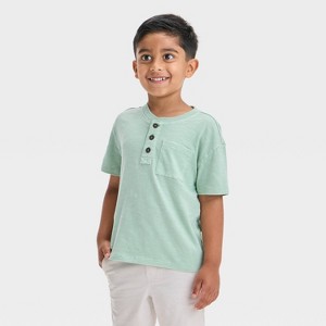 Toddler Boys' Short Sleeve Henley T-Shirt - Cat & Jack™ - 1 of 3