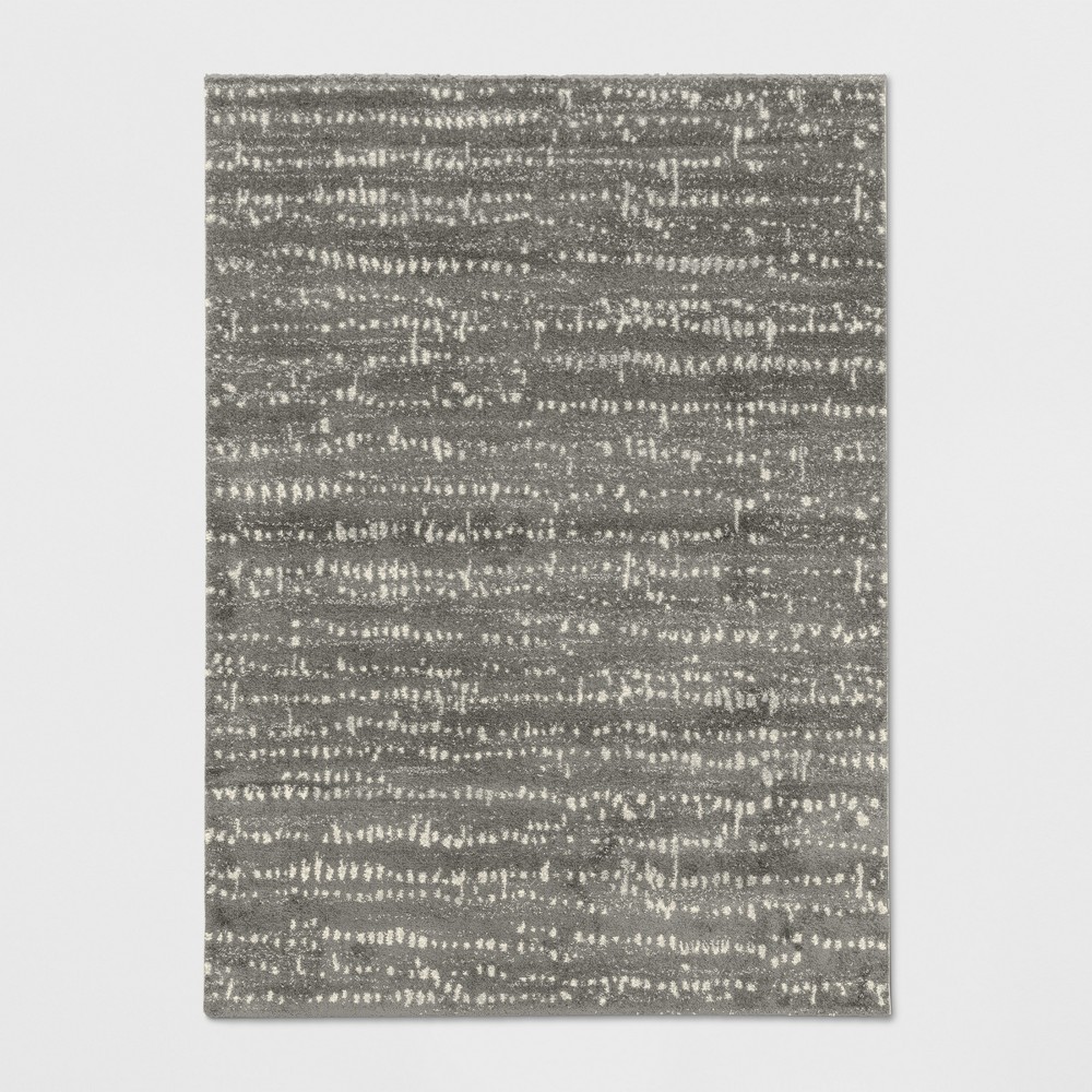 7'x10' Woven Fleck Area Rug Light Gray - Project 62™