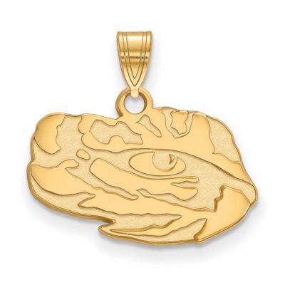 Black Bow Jewelry 14k Yellow Gold Louisiana State Fighting Tigers NCAA Small Pendant