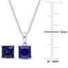 EVERLY JEWELRY | Sterling Silver Created Gemstone and Multiple Gemstones 2-Piece Set of Pendant with Chain and Earrings. - 2 of 3