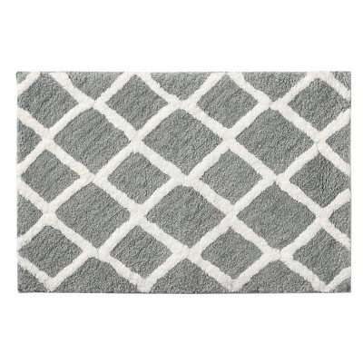 Madison Park Bittman Reversible High Pile Tufted Bath Rug Aqua