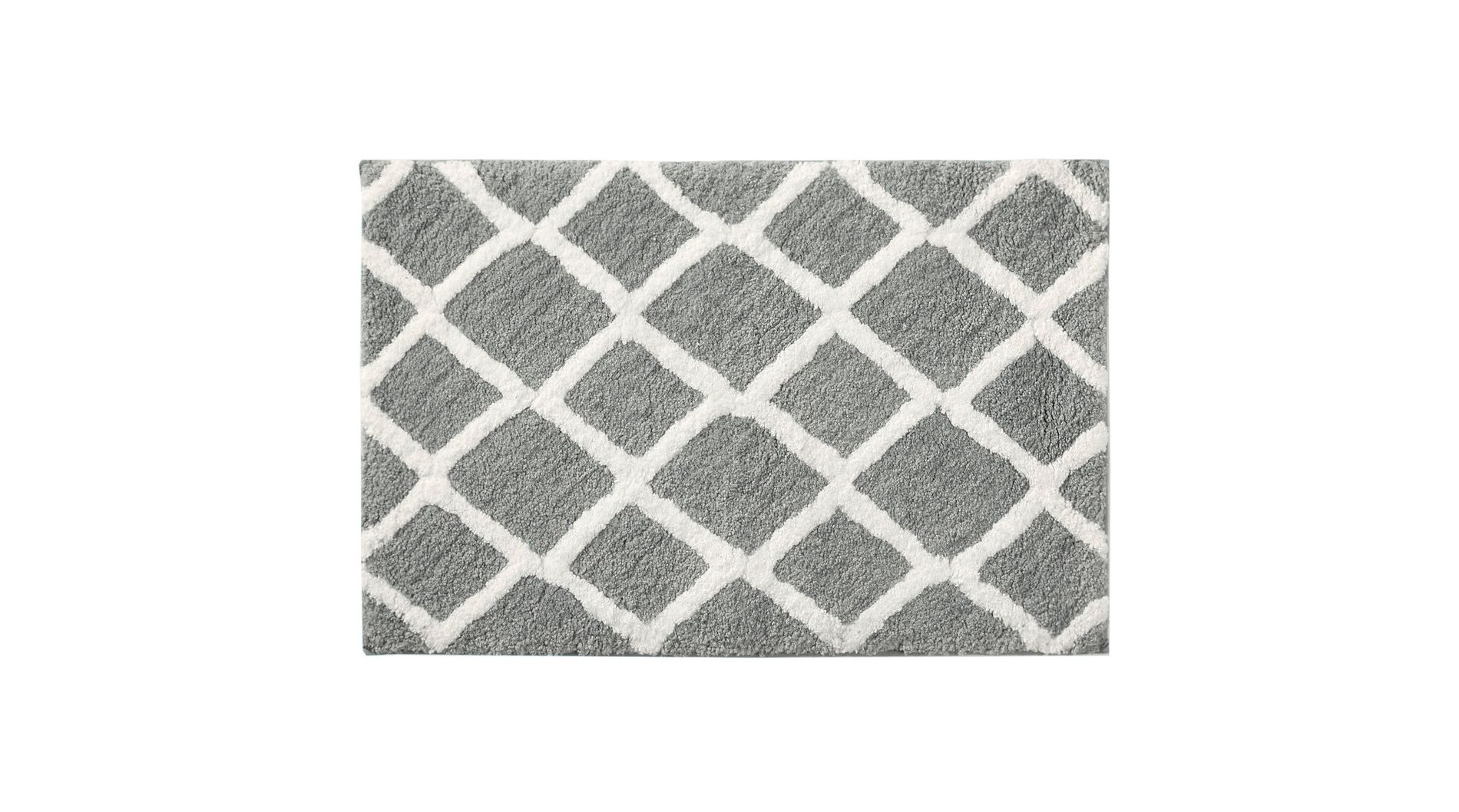 21"x34" Arlo Reversible Tufted Microfiber Bath Rug Gray