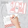 Big Dot of Happiness Rose Gold Grad - Shaped Fill-In Invitations - 2024 Graduation Party Invitation Cards with Envelopes - Set of 12 - 2 of 4