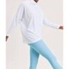 Women's Dropped Shoulder Turtleneck Pullover - mono b - 3 of 4