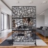 DSVIMOY Outdoor & Indoor Privacy Screen, Freestanding Decorative Privacy Screen for Deck Balcony Patio, Black, 48"*76"*16" - 4 of 4