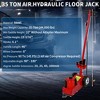 35 Ton Air Hydraulic Floor Jack, 77,000 Lbs Capacity, Low Profile 10 Inch, with 4 Adapters, 46" Adjustable Handle for Trucks - 2 of 4