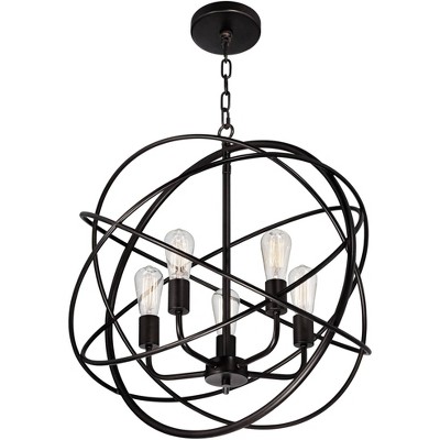 Ellery Bronze Orb 5-Light LED Chandelier