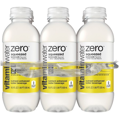 vitaminwater zero squeezed lemonade - 6pk/16.9 fl oz Bottles : Target