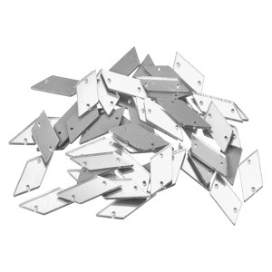 Unique Bargains Flat Back Acrylic Irregular Mirror Beads for Evening Dresses Cloth 50 Pcs - 1 of 4