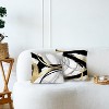 Black White and Gold Pillow Covers, Abstract Black and Gold Pillow Covers 18x18 Set of 2 - 2 of 4