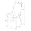 Monarch Specialties Dining Chair Set Of 2 Side Upholstered Kitchen Dining Room Pu Leather Look Metal Grey Chrome Contemporary Modern - 4 of 4