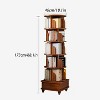 HDZNVF 6 Tierrotating Bookshelf, 360 Display Corner Bookshelf For Small Space, Walnut Brown - 2 of 4