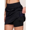 RBX Active Women's Longer Length Quick Drying Lightweight Travel Tennis Golf Skirt with Built-In Shorts and Pockets - 2 of 4