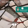 Hardtop Gazebo, Outdoor Polycarbonate Double Roof Canopy, Aluminum Frame Permanent Pavilion with Curtains - 4 of 4