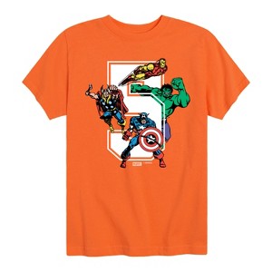 Boys' - Marvel - Avengers Birthday 5 Short Sleeve Graphic T-Shirt - 1 of 4