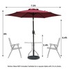 TiramisuBest 7.5ft×7.5ft Aluminum Pole Outdoor Patio Market Table Umbrella with Crank & Push Button Tilt - Black - 4 of 4