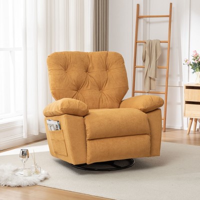 NicBex Recliner Chair Swivel Chair Glider Chair with Side Pocket Lounge Chair Sofa Chair for Living Room, Reading Room, Bedroom