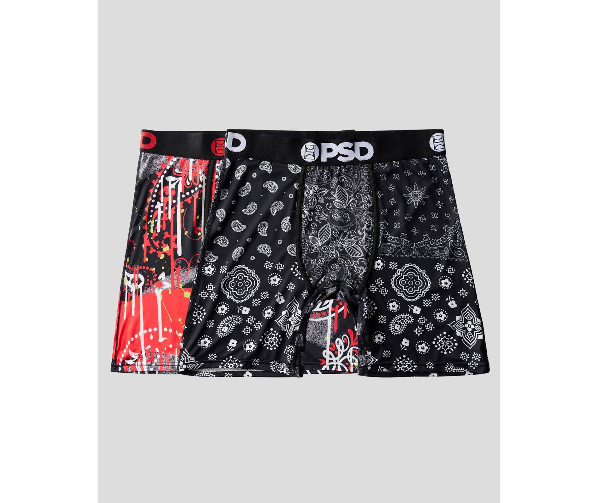 PSD Men's Paisley Print Briefs - Neon M