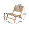 Christopher Knight Home Karla Outdoor Rustic Acacia Wood and Rattan Armless Lounge Chair (Set of 2) - 3 of 4