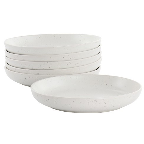 Our Table Landon 6 Piece 7.5 Inch Round Stoneware Bowl Set in Sea Salt