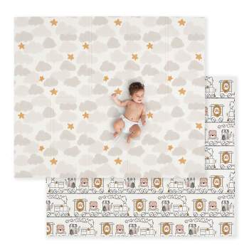 JumpOff Jo Foam Padded Play Mat, for Infants, Babies, Toddlers Play & Tummy Time, Foldable and Waterproof, Large, 70" x 59"