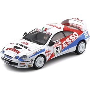 Toyota Celica GT-Four #21 "Rallye Sanremo - Rallye d'Italia" (1996) with Extra Wheels 1/64 Diecast Model Car by BM Creations - 1 of 1