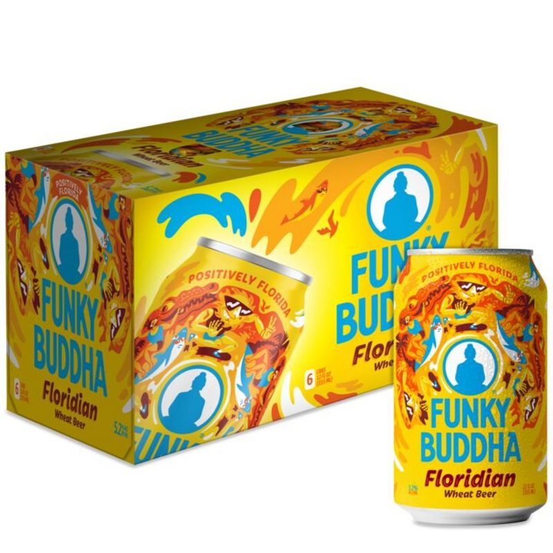 Funky Buddha Floridian Hefeweizen Beer - 6pk/12 fl oz Cans, 1 of 7