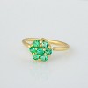 Jewelry Avalanche Ladies 20G 14K Gold Emerald Flower Nose Hoop Ring, 5/16"(8mm) - 2 of 4