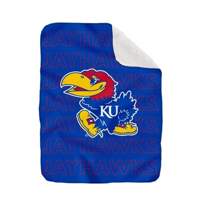 NCAA Kansas Jayhawks Collegiate Echo Wordmark Plush Throw Blanket