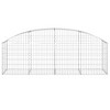vidaXL Galvanized Iron Arched Gabion Basket, Decorative and Sound-Insulating Garden Barrier with Durable Construction and Wide Application, Silver - 3 of 4