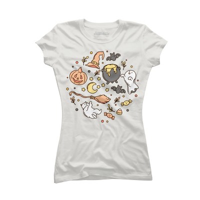 Junior's Design By Humans Halloween By kimprut T-Shirt