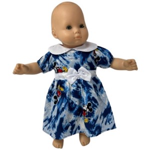 Doll Clothes Superstore Mickey Dress Fits 15-16 Inch Baby And Cabbage Patch Kid Dolls - 1 of 4
