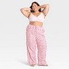 Women's Flannel Wide Leg Pajama Pants - Wild Fable™ - 3 of 3