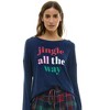 Jaclyn Woman's Crew Neck Sweatshirt and Jogger Pants Christmas Pajama Set - 4 of 4