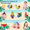 Mini Magnetic Tiles 20 Pcs Travel Set, Educational Building Toys for Toddlers Ages 3+, Preschool Learning Sensory Activities - 4 of 4