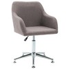vidaXL Swivel Dining Chairs, 2 Pcs, Taupe Fabric - 3 of 4