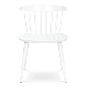 HomeRoots White Heavy Duty Plastic Slat Back Dining Side Chair - 1 of 4